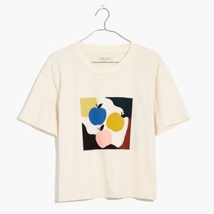 Madewell Small Easy Crop Tee Apples